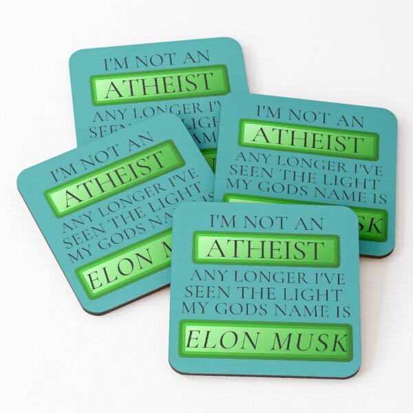 Item preview, Atheist God Elon Musk. designed and sold by wildwesdesigns.