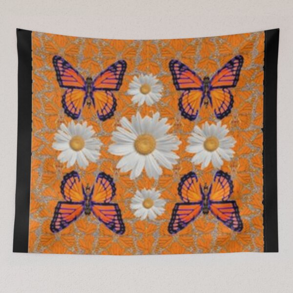 Item preview, MONARCH BUTTERFLIES WHITE DAISY FLOWERS ART designed and sold by sharlesart.
