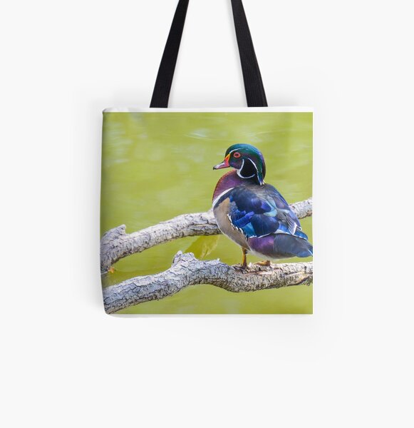 Wood Duck All Over Print Tote Bag