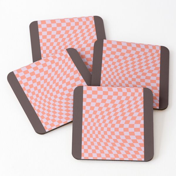 Item preview, Check Pattern Lilac And Orange Wavy Checkers Checkerboard Pattern   designed and sold by 4seasondesign.