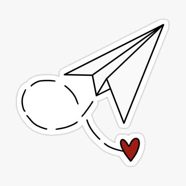 love letter paper plane c' Sticker