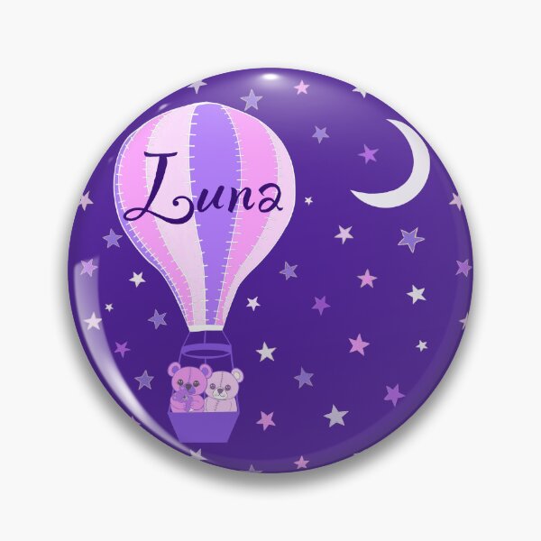 Item preview, Luna name on hot air balloon  designed and sold by QuirkyCraftz.