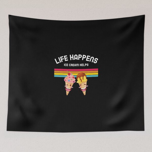 Item preview, Life Happens Ice Cream Helps Funny Summer Gift designed and sold by LADistrictGarb.