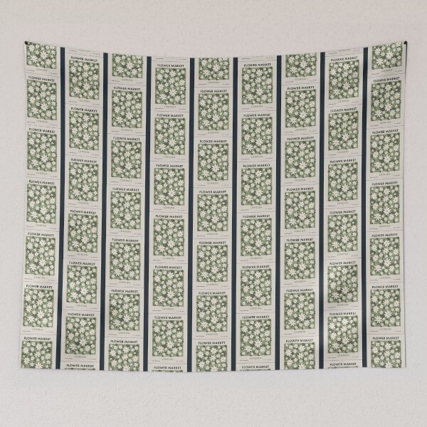Item preview, Flower Market London Retro Daisies Print Green Ditsy Pattern   designed and sold by 4seasondesign.