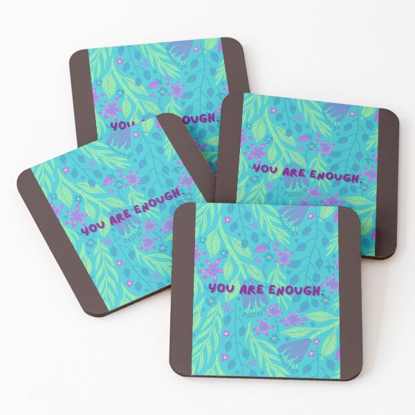 Item preview, You are enough blue floral   designed and sold by 4seasondesign.