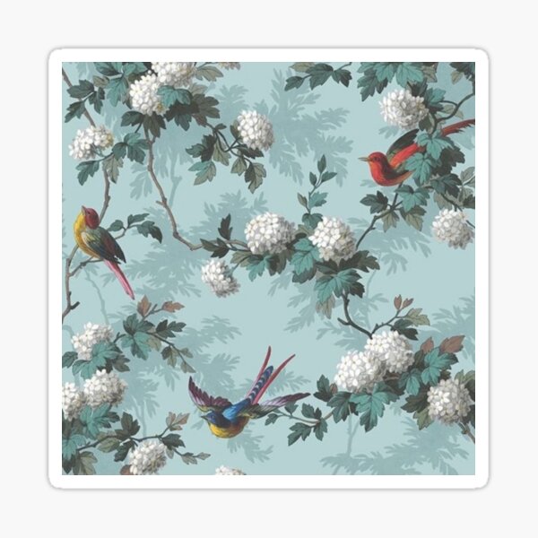 Item preview, Duck Egg Blue With Tropical Birds designed and sold by Harman83.