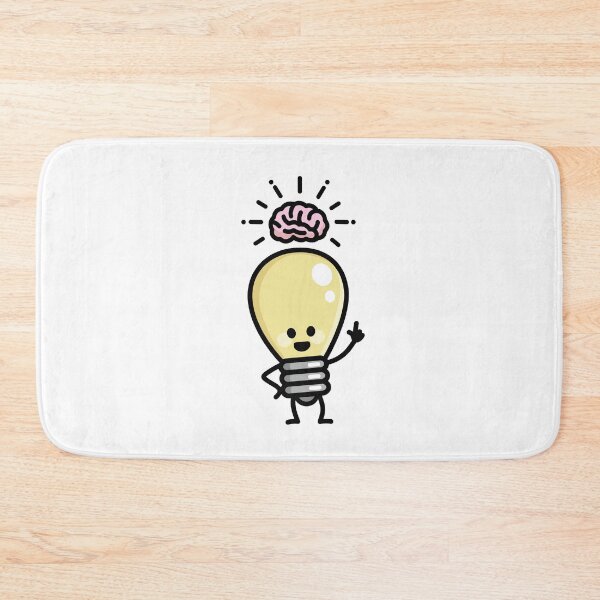 Item preview, Idea creative genius light bulb brains creativity cartoon designed and sold by LaundryFactory.