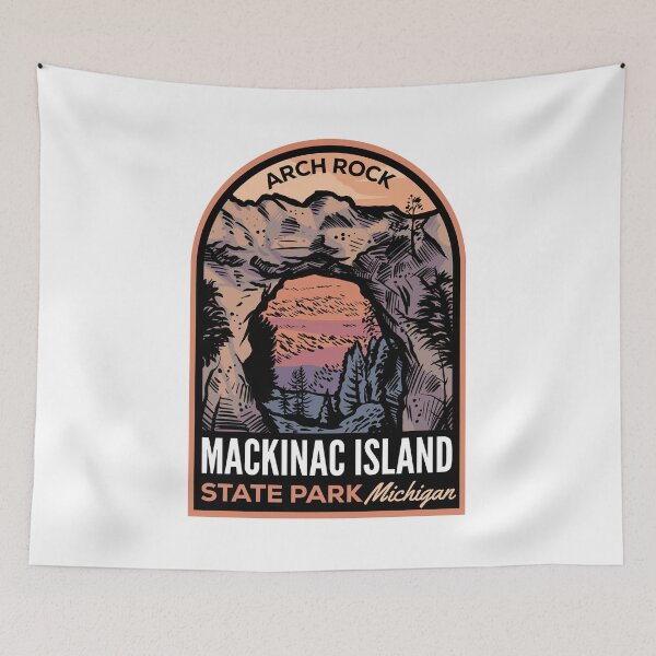 Item preview, Mackinac Island State Park MI Retro Badge designed and sold by HalpinDesign.