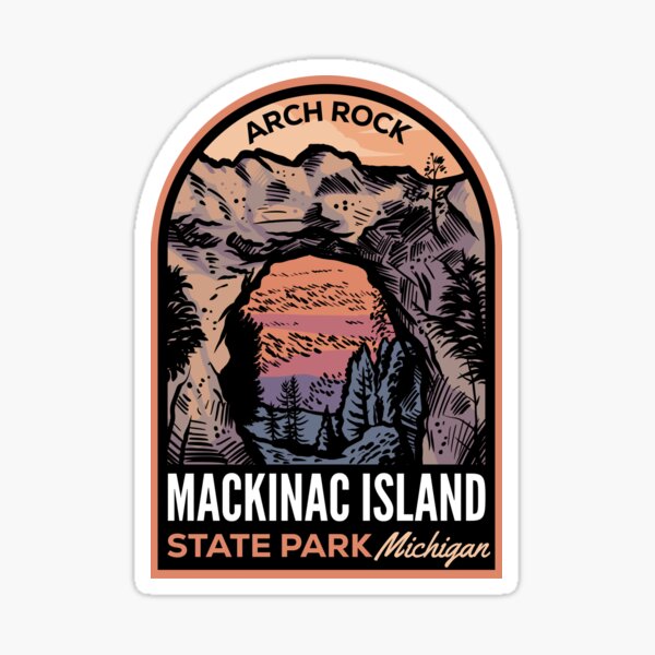 Item preview, Mackinac Island State Park MI Retro Badge designed and sold by HalpinDesign.