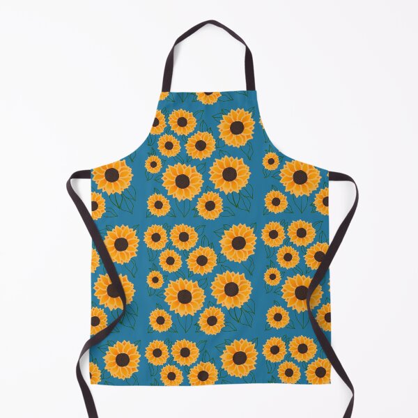 Item preview, Sunflower print blue background designed and sold by DemonicGloom.