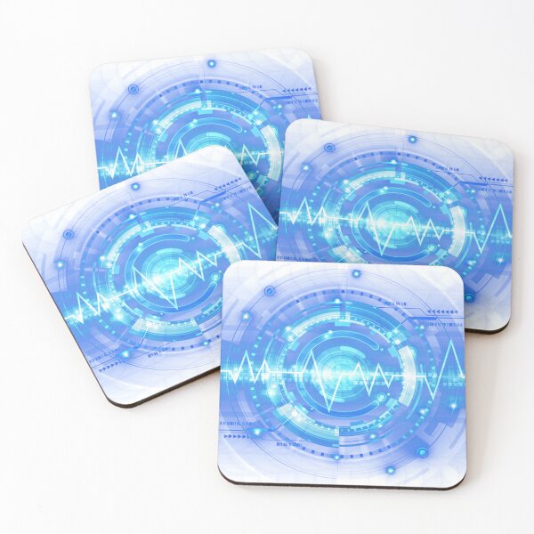 Item preview, blue heartbeat pulsation designed and sold by MusicSkateboard.