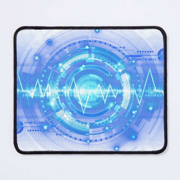 Item preview, blue heartbeat pulsation designed and sold by MusicSkateboard.