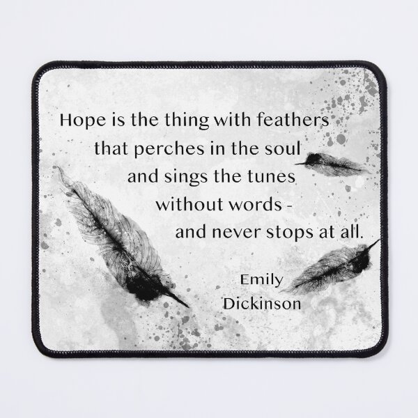 Item preview, Emily Dickinson Quote On Hope black and white designed and sold by art64.