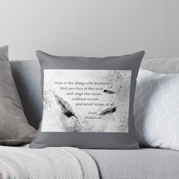 Item preview, Emily Dickinson Quote On Hope black and white designed and sold by art64.