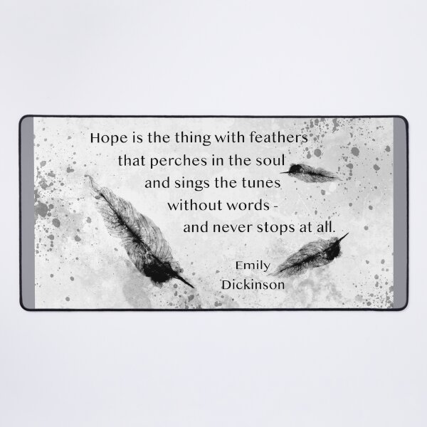 Item preview, Emily Dickinson Quote On Hope black and white designed and sold by art64.