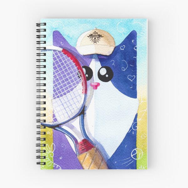 Item preview,  Cat black&white tennis player designed and sold by Hanna Kudriavtseva.
