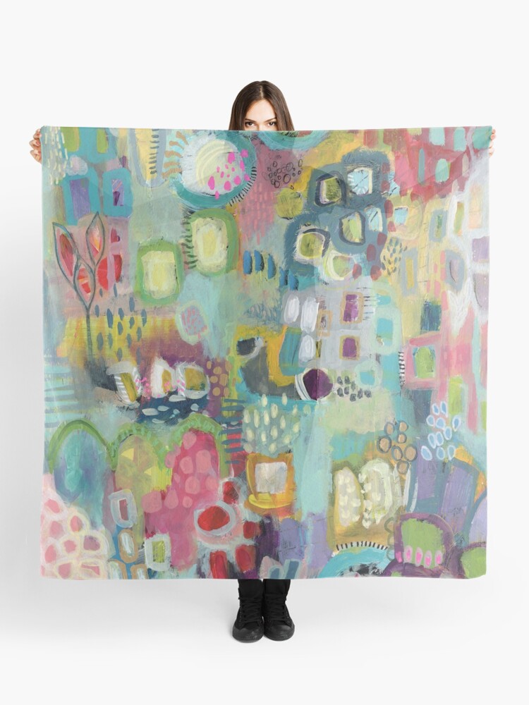 Thumbnail 1 of 3, Scarf, Unity in Bloom - Original designed and sold by suzanneallard.
