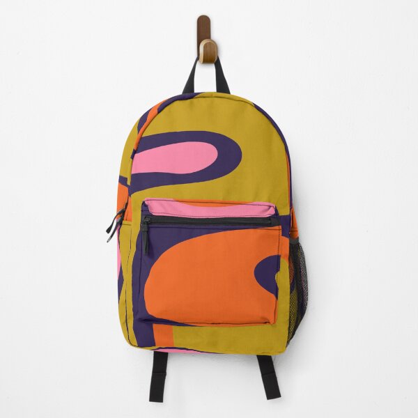 Item preview, Copacetic Retro Abstract Orange Avocado Lime Pink Blue designed and sold by kierkegaard.