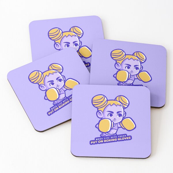 Item preview, When Life Gets Tough, Put On Boxing Gloves Cute Girl designed and sold by Cute-Jory-Store.