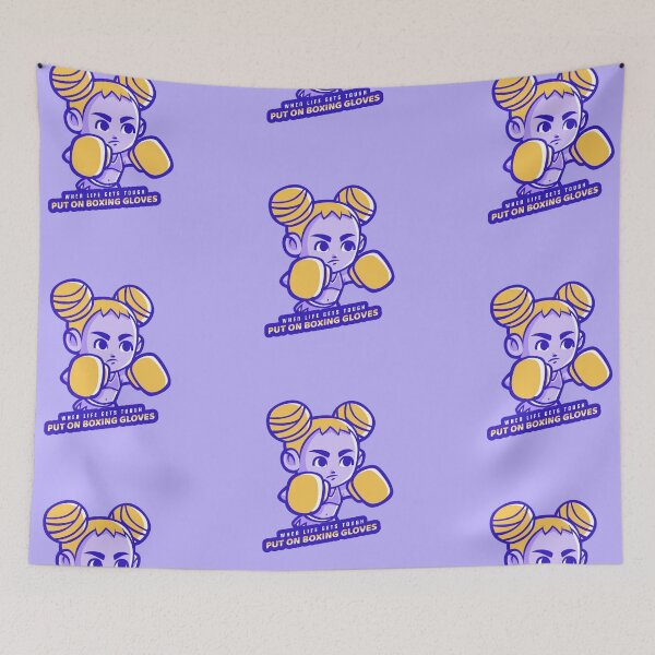 Item preview, When Life Gets Tough, Put On Boxing Gloves Cute Girl designed and sold by Cute-Jory-Store.