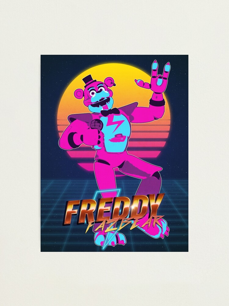 Fnaf Security Breach Neon Freddy Photographic Print For Sale By Skunkdude13 Redbubble 4243