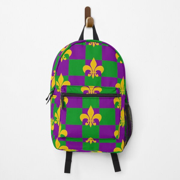 Item preview, Green and purple with fleur-de-lis designed and sold by pnkpopcorn.