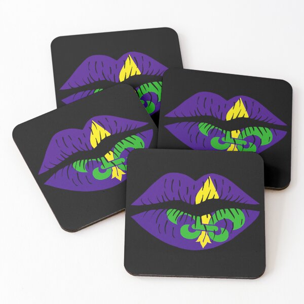 Item preview, Mardi gras lips designed and sold by pnkpopcorn.
