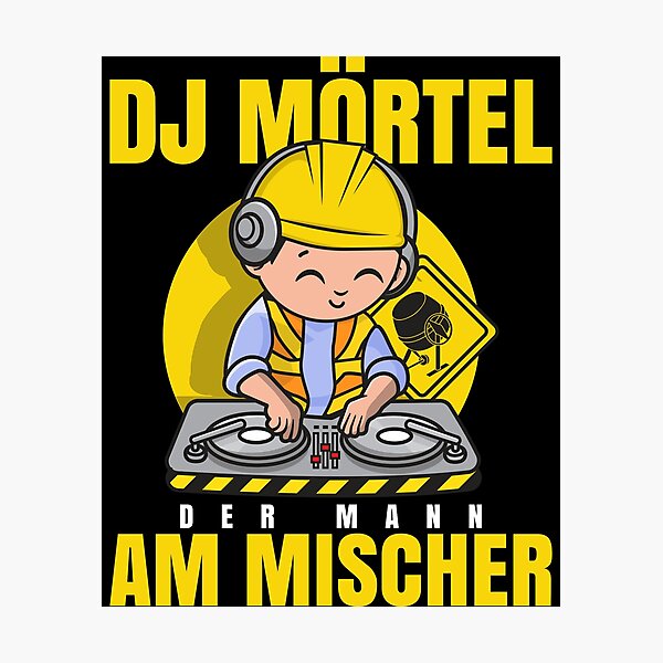 Item preview, Mason construction worker gift DJ mortar construction site handyman designed and sold by Lenny Stahl.