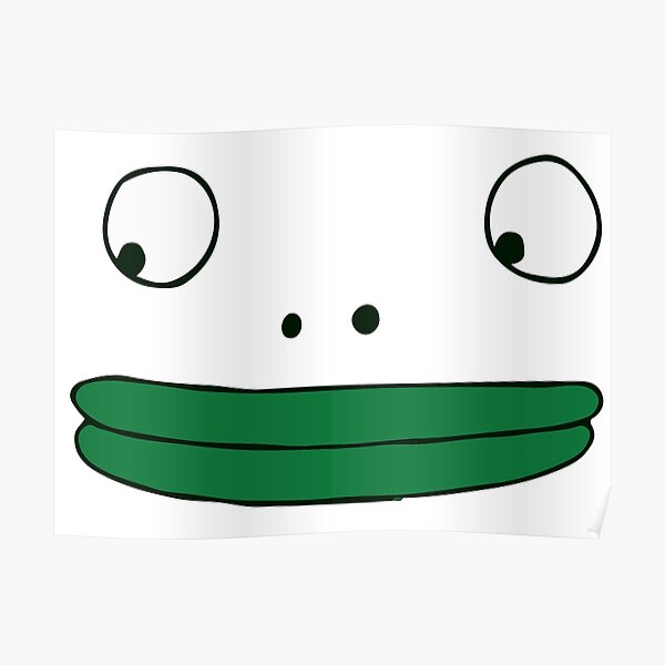 "Smiling Friends Mr Frog Face TShirt" Poster by bagelsaurus Redbubble