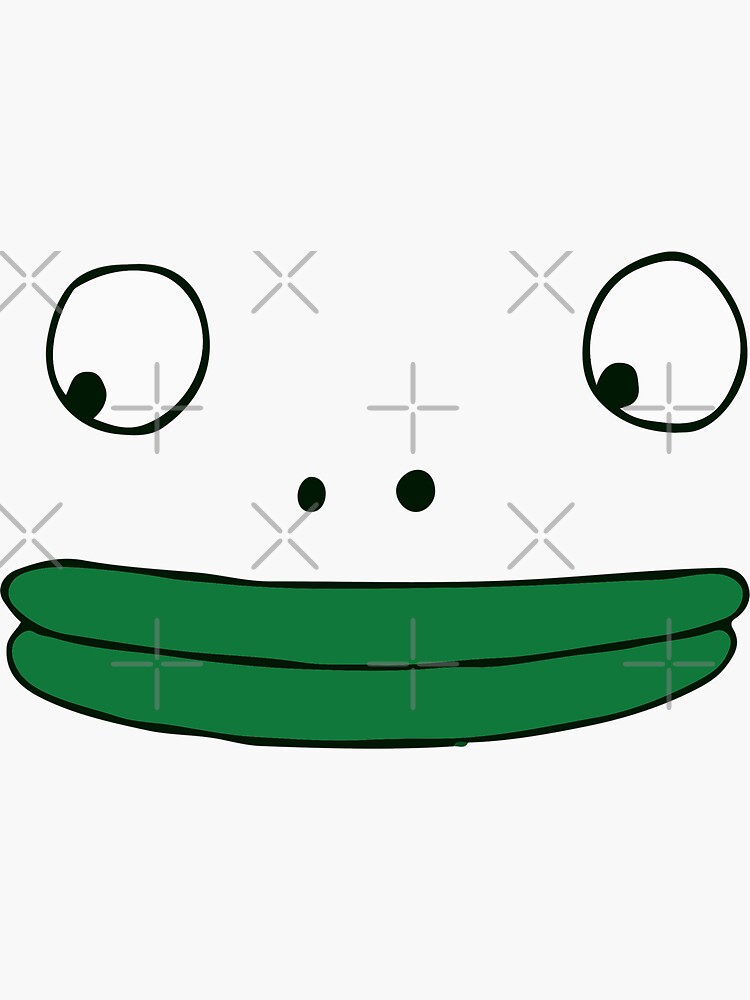 "Smiling Friends Mr Frog Face TShirt" Sticker by bagelsaurus Redbubble