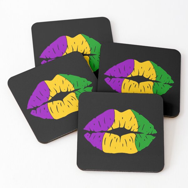 Item preview, Mardi gras lips  designed and sold by pnkpopcorn.