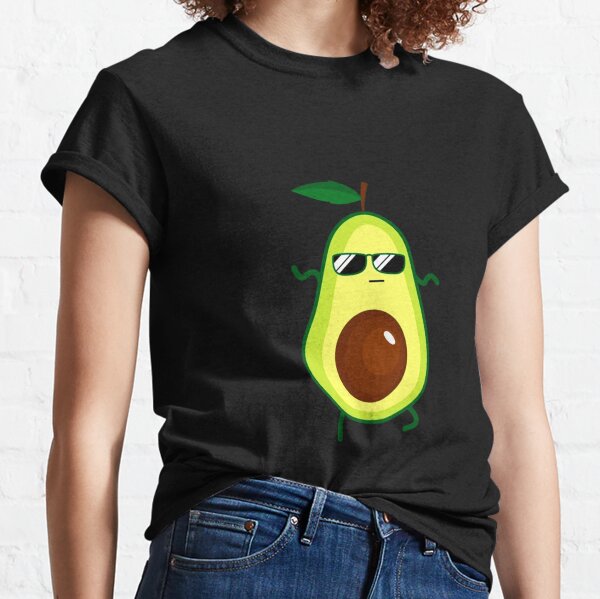 Camiseta con dibujo de aguacate vegano de manga corta camiseta Casual fresca pequeña para muje HON Camiseta con dibujo de aguacate vegano de manga corta camiseta Casual fresca pequeña para muje HON