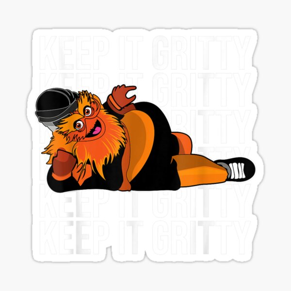 Gritty vinyl sticker, funny Philadelphia sticker, Gritty mascot
