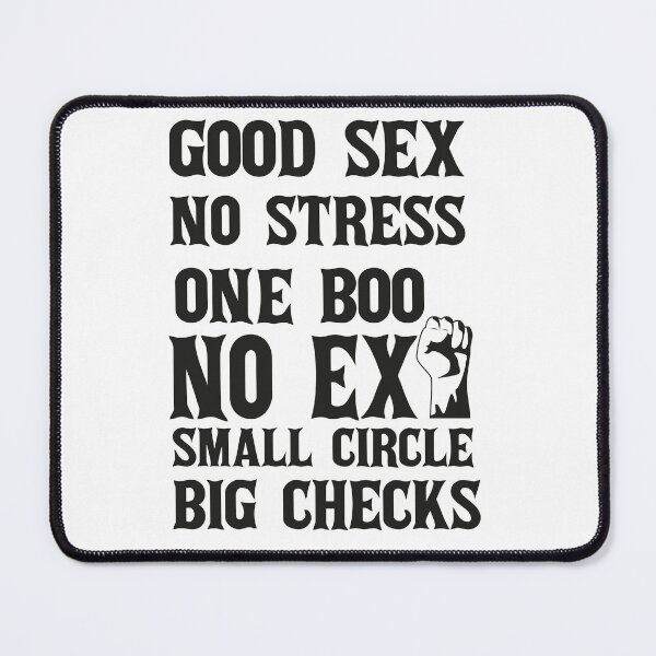 Item preview, good sex no stress one boo no ex small circle big checks , funy shirt designed and sold by Crystakim.