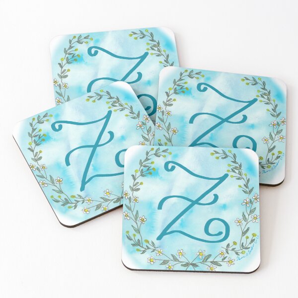 Item preview, Blue Daisies Initial Z designed and sold by Theresa Welham.