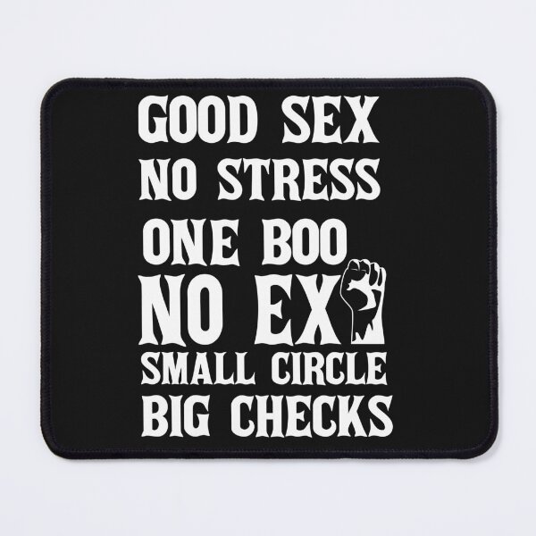 Item preview, good sex no stress one boo no ex small circle big checks , funy shirt designed and sold by Crystakim.