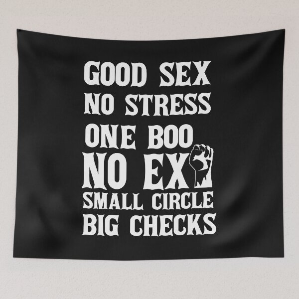 Item preview, good sex no stress one boo no ex small circle big checks , funy shirt designed and sold by Crystakim.