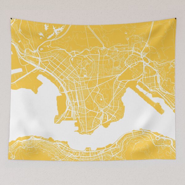 Item preview, Hong Kong City Map - Yellow designed and sold by helloadventure.