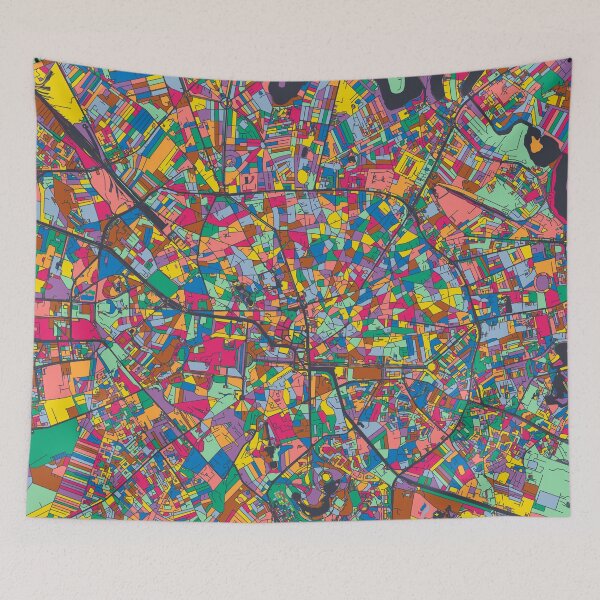 Item preview, Bucharest Map - Mosaic - 2021 Colors designed and sold by HomeCities.