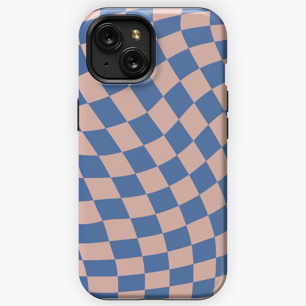 Pastel Floral Uneven Checkered Pattern iPhone 15 14 Rugged Case