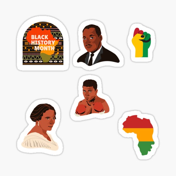 Item preview, Black History Month Stickers designed and sold by pppshop.