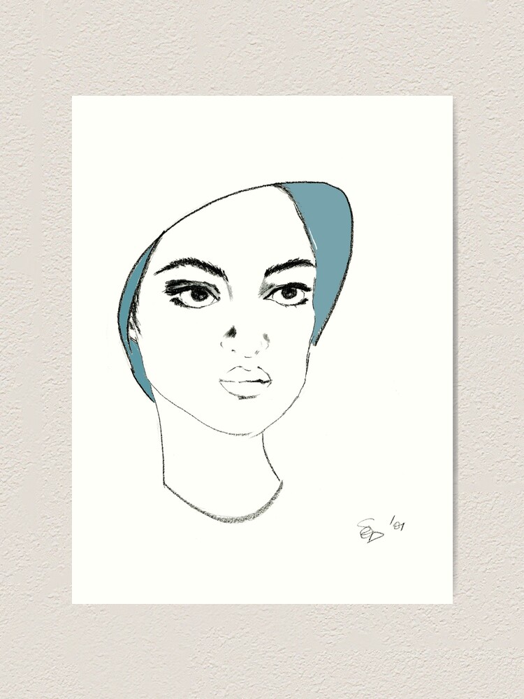 Alternative Ansicht von Mädchen mit Hut - Girl with hat Kunstdruck