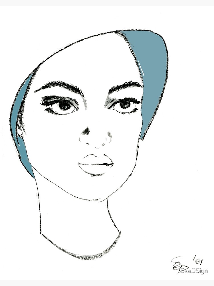 Mädchen mit Hut - Girl with hat von EvaDSign