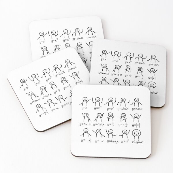 Stick figure design stickman trend gift idea Coasters