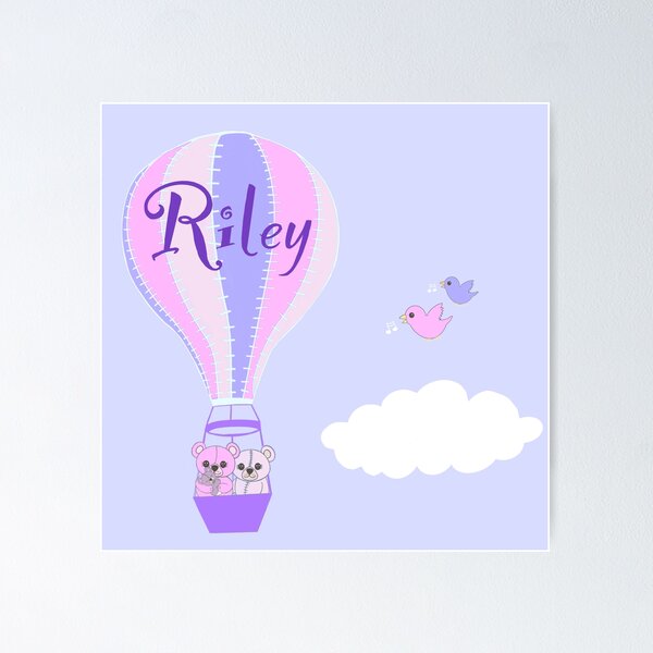 RILEY Baby Name Sign Gift' Poster, picture, metal print, paint by Ingo  Helmdach