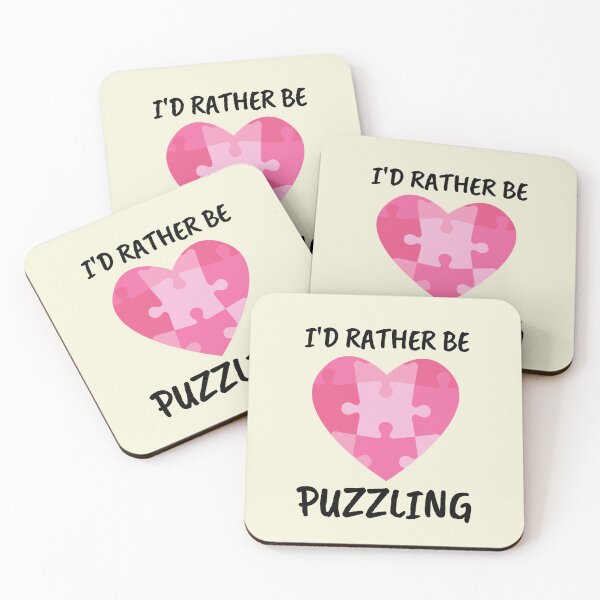 Item preview, I'd rather be puzzling- Puzzle lover Gift Valentine's Day designed and sold by BronikowskiART.