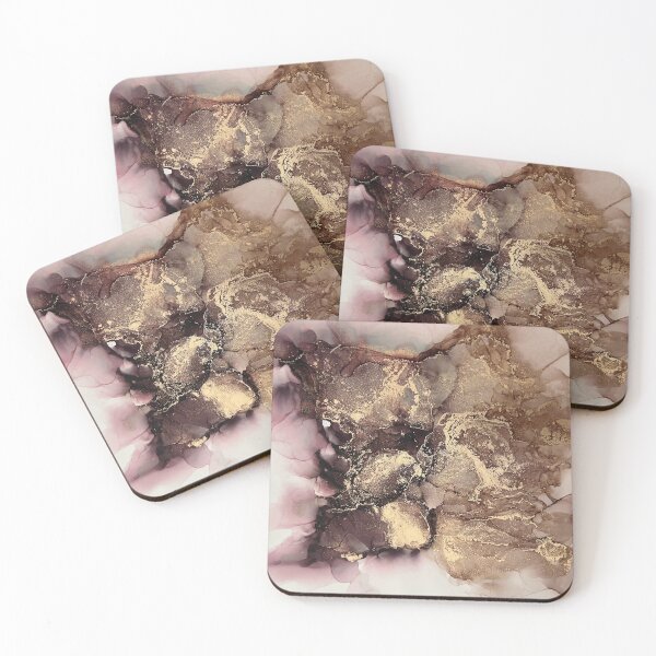 Item preview, Alcohol inks - plum and rose gold designed and sold by artbylisanadine.