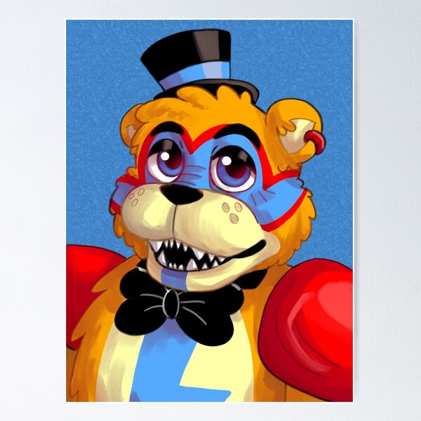 Artikel-Vorschau von Freddy Fazbear Laufsteg Rockstar Poster, designt und verkauft von Maru-Chan-Shop.