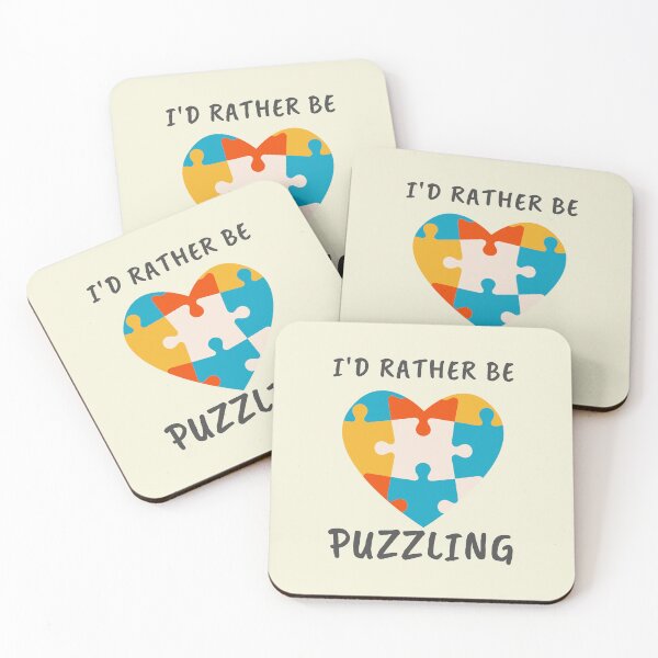 Item preview,  I'd rather be puzzling- Puzzle lover Gift Valentine's Day designed and sold by BronikowskiART.
