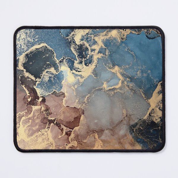 Item preview, Alcohol ink - Blue and Gold designed and sold by artbylisanadine.